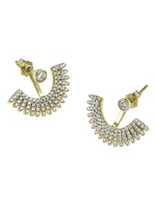 BREEZE Earring Zircons | Silver 925° Gold Plated 213027.1