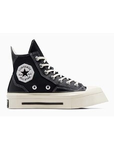 Πάνινα παπούτσια Converse Chuck 70 De Luxe Squared HI χρώμα: μαύρο, A06435C