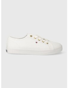 Παιδικά πάνινα παπούτσια Tommy Hilfiger ESSENTIAL NAUTICAL SNEAKER χρώμα: άσπρο, FW0FW06512