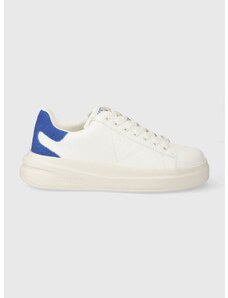 Δερμάτινα αθλητικά παπούτσια Guess ELBINA ELBINA χρώμα: άσπρο, FLJELB LEA12 FLJELB LEA12