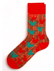Κάλτσες Ανδρικές One Size 41-45 DISNEY CIMPA MICKEY MOUSE NEW GEN MC22195 Κόκκινο Πράσινο