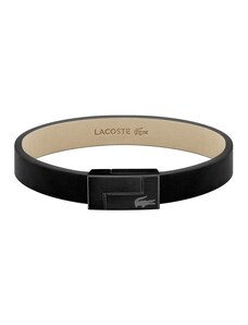Lacoste Jewellery LACOSTE Βραχιόλι από ανοξείδωτο ατσάλι & δέρμα Black 2040073