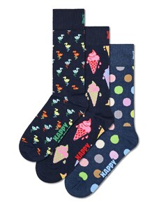 Happy Socks Κάλτσες ναυτικό μπλε / μέντα / ρόδινο / κόκκινο