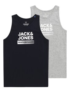 Jack & Jones Junior Μπλουζάκι ναυτικό μπλε / γκρι μελανζέ / λευκό