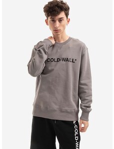 Βαμβακερή μπλούζα A-COLD-WALL* Essential Logo Crewneck χρώμα: γκρι