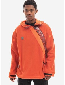 Μπλούζα A-COLD-WALL* Axis Fleece χρώμα: πορτοκαλί, με κουκούλα F30