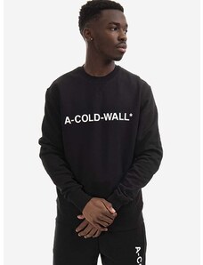 Βαμβακερή μπλούζα A-COLD-WALL* Essential Logo Crewneck χρώμα: μαύρο