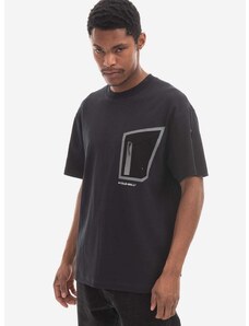 Βαμβακερό μπλουζάκι A-COLD-WALL* Technical Polygon T-Shirt χρώμα: μαύρο F30
