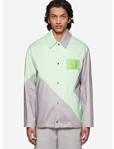 Βαμβακερό πουκάμισο A-COLD-WALL* χρώμα: πράσινο
