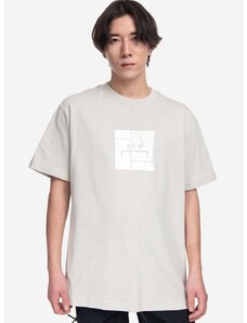 Βαμβακερό μπλουζάκι A-COLD-WALL* Foil Grid SS T-Shirt χρώμα: γκρι