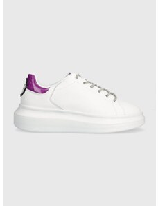 Δερμάτινα αθλητικά παπούτσια Just Cavalli 0 χρώμα: άσπρο, 76RA3SB1 76RA3SB1