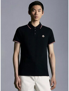 Moncler Polo μπλούζα slim fit μαύρο