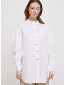 Βαμβακερό πουκάμισο Barbour χρώμα: άσπρο