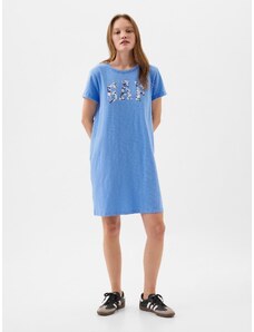 Μπλε Relaxed Gap Logo T-Shirt Φόρεμα