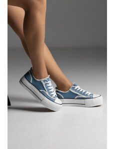 LOVEFASHIONPOINT Sneaker Γυναικεία Γαλάζια Τζιν Υφασμάτινο