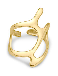 QueenBee Δαχτυλίδι Χρυσό Ασύμμετρο