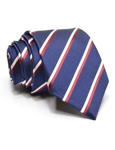 ΟΕΜ Επίσημη γραβάτα μπλε με λευκή κόκκινη ρίγα