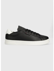 Δερμάτινα αθλητικά παπούτσια Tommy Jeans TJM LEATHER LOW CUPSOLE χρώμα: μαύρο, EM0EM01374