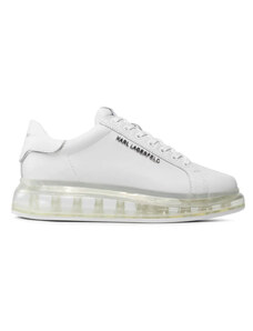 KARL LAGERFELD M Sneakers Lo Lace Shine KL52625A 11w-white textured lthr mono