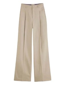 MAISON SCOTCH Παντελονι Rose Pleated High Rise Wide Leg Chinos 176390 SC6863 soft taupe
