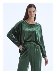 Celestino Βελούδινη μακριά μπλούζα πρασινο για Γυναίκα