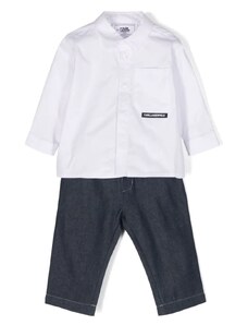 Karl Lagerfeld Kids Σετ υφασμάτινο πουκάμισο και παντελόνι Z30135/N48 S Multicolor Regular Fit