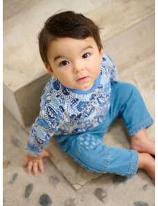 DPAM Βρεφική Μπλούζα για Αγόρια Blue Patterns - ΜΠΛΕ