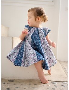 DPAM Βρεφικό Φόρεμα για Κορίτσια Blue Pattern - ΛΕΥΚΟ