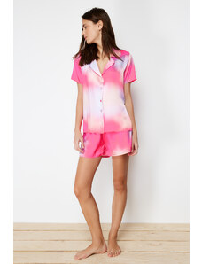 Trendyol Multi Color Gradient Satin Woven Pajamas Set