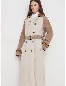 Βαμβακερό παλτό Barbour χρώμα: μπεζ