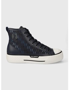 Πάνινα παπούτσια Karl Lagerfeld KAMPUS MAX χρώμα: ναυτικό μπλε, KL50454