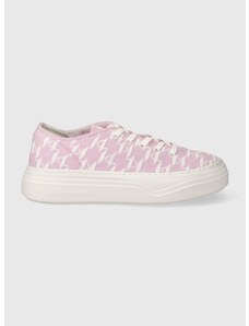 Πάνινα παπούτσια Karl Lagerfeld KONVERT χρώμα: ροζ, KL63421