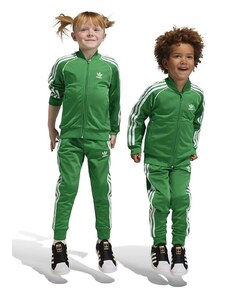 Παιδική φόρμα adidas Originals χρώμα: πράσινο
