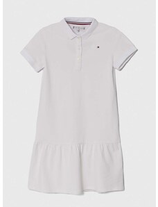 Παιδικό φόρεμα Tommy Hilfiger χρώμα: άσπρο