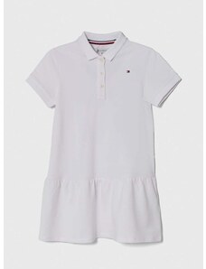 Παιδικό φόρεμα Tommy Hilfiger χρώμα: άσπρο