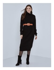 Celestino Midi πλεκτό φόρεμα ζιβάγκο μαυρο για Γυναίκα