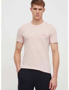 Βαμβακερό μπλουζάκι HUGO 3 - pack 3-pack ανδρικό, χρώμα: ροζ