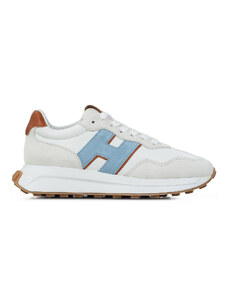 Sneakers Γυναικεία Hogan Λευκό-Μπλε H641 Allaciato H Patch