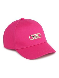 Παιδικό βαμβακερό καπέλο μπέιζμπολ Michael Kors χρώμα: μοβ