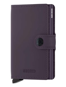 Δερμάτινο πορτοφόλι Secrid Miniwallet Matte Dark Purple χρώμα: μοβ