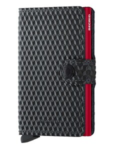 Δερμάτινο πορτοφόλι Secrid Cubic Black-Red χρώμα: μαύρο