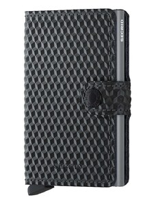 Δερμάτινο πορτοφόλι Secrid Cubic Black-Titanium χρώμα: μαύρο