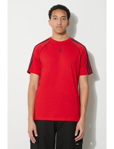 Βαμβακερό μπλουζάκι adidas Originals SST Tee 0 ανδρικά, χρώμα: κόκκινο 0 IR9449