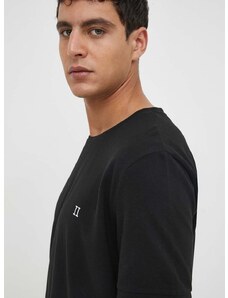Βαμβακερό μπλουζάκι Les Deux χρώμα: μαύρο