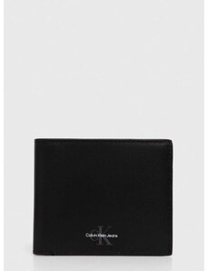 Δερμάτινο πορτοφόλι Calvin Klein Jeans ανδρικά, χρώμα: μαύρο