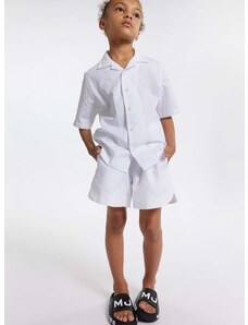 Παιδικό βαμβακερό πουκάμισο Marc Jacobs χρώμα: άσπρο