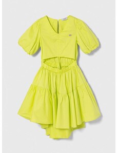 Παιδικό φόρεμα Pinko Up χρώμα: πράσινο