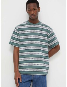 Βαμβακερό μπλουζάκι Levi's ανδρικά, χρώμα: πράσινο