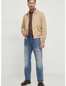 Βαμβακερό σακάκι Pepe Jeans χρώμα: μπεζ