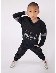 Παιδική μπλούζα HUGO χρώμα: ναυτικό μπλε
